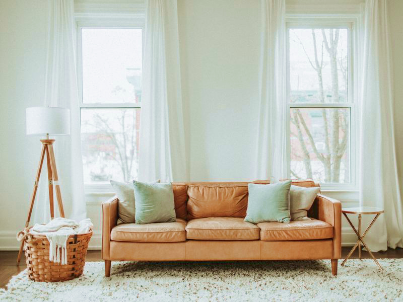 Sofa upholstery after professional cleaning